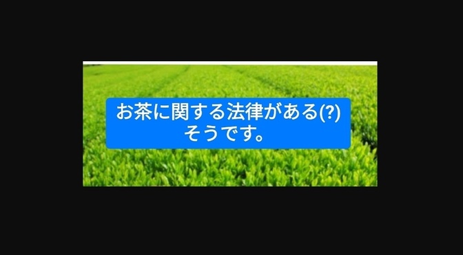 新茶の季節です。お茶の法律がある？！お茶を深堀してみました。