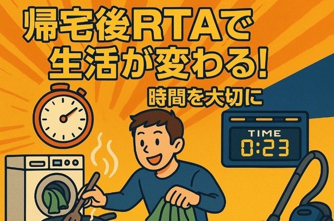 帰宅後RTAで生活が変わる！時間を大切に！！