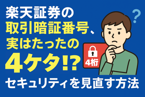 楽天証券の取引暗証番号、実は4桁…私がやってみたセキュリティ対策