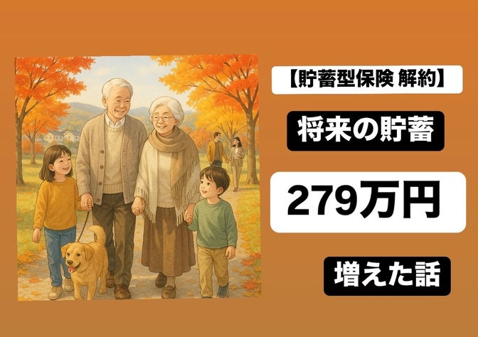 貯蓄型保険解約した結果【将来の貯蓄が279万円増えた話】