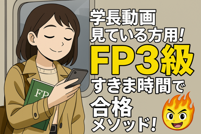 学長動画見ている方用！ FP3級　すきま時間、1か月での合格メソッド！