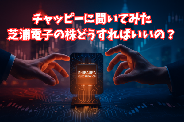 チャッピーに聞いてみた　芝浦電子の株どうすればいいの？