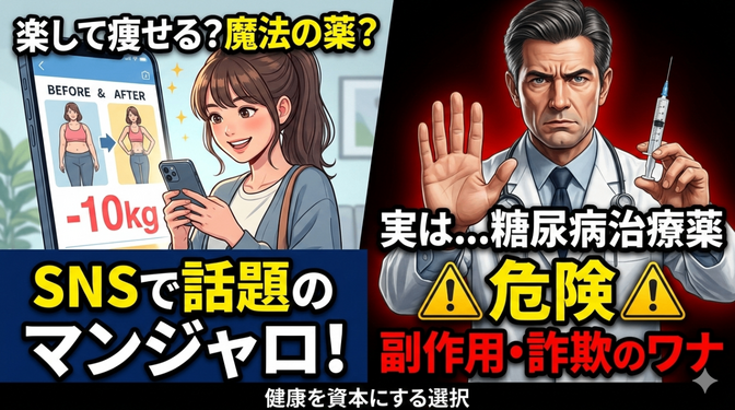 【注意喚起】「魔法の痩せ薬」の裏に潜む罠。マンジャロの危険性
