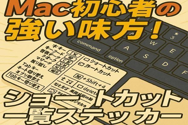 Mac初心者の強い味方！貼るだけで安心「ショートカット一覧ステッカー」が超便利だった話