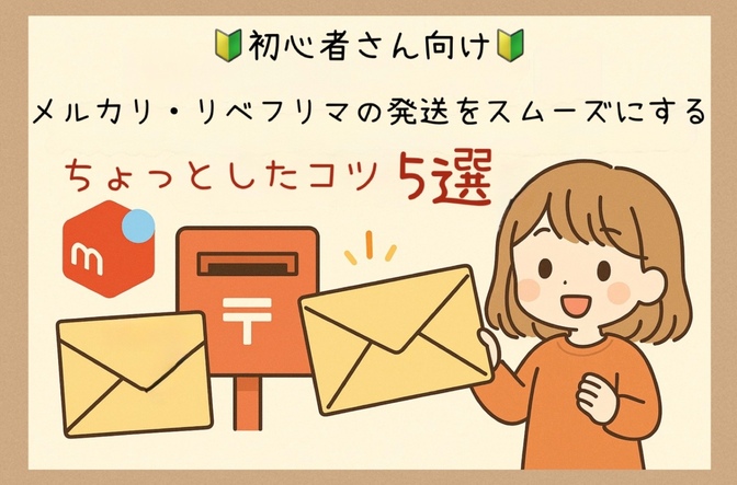 🔰初心者さん向け🔰メルカリ・リベフリマの発送をスムーズにする、ちょっとしたコツ5選