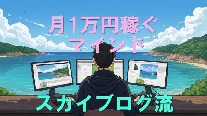 月1万円稼ぐまで スカイブログのマインド