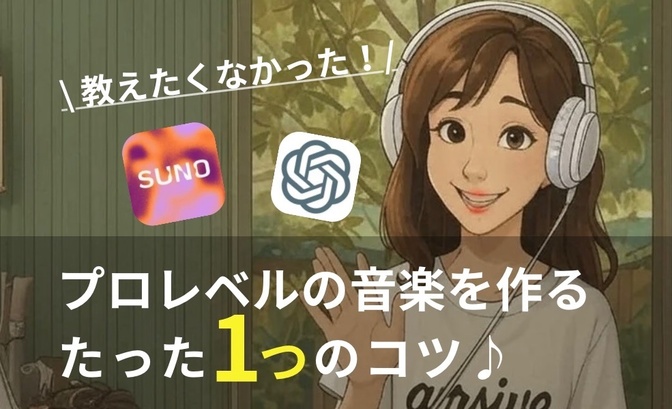 SUNO♫ プロレベルの音楽を作るたった1つのコツ♪