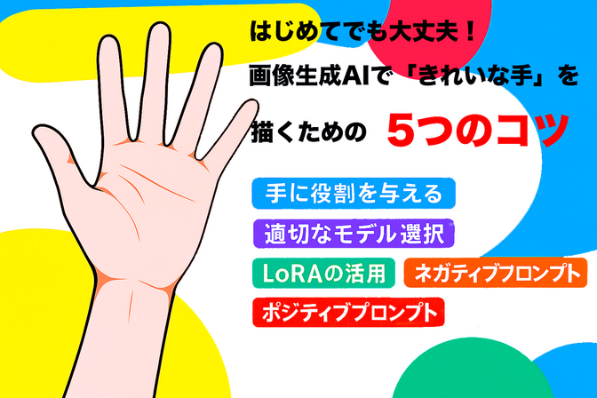 はじめてでも大丈夫！画像生成AIで「きれいな手」を描くための5つのコツ