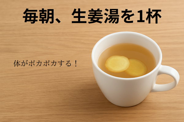 毎朝、生姜湯を飲む。効果は…正直わからない。でも続けてます。