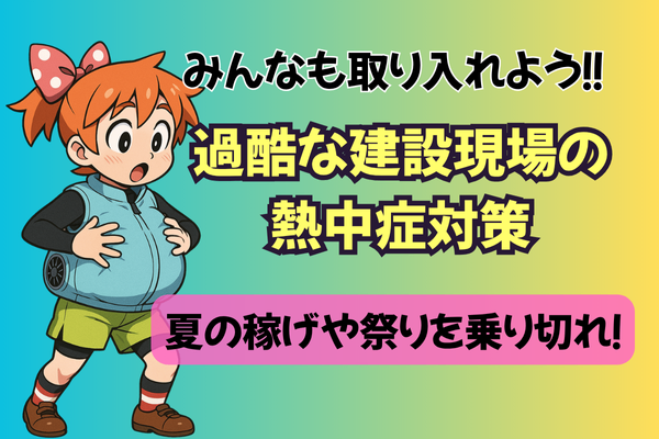 取り入れて夏を乗り切ろう！過酷な建設現場の熱中症対策！【夏の稼げや祭りにむけて】