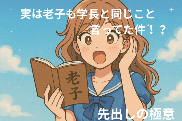 実は老子も、学長と同じこと言ってた件【先出しの極意】