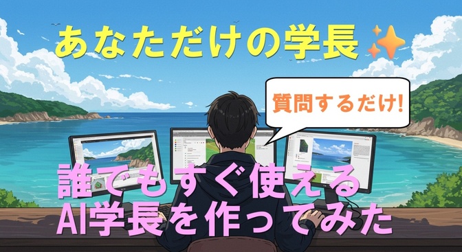 【誰でも簡単に使える！】AI学長を作ってみた♪