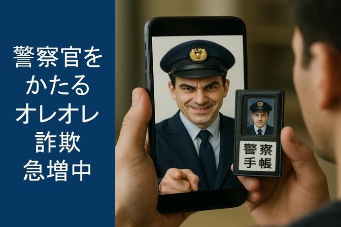 警察官をかたるオレオレ詐欺が激増‼️