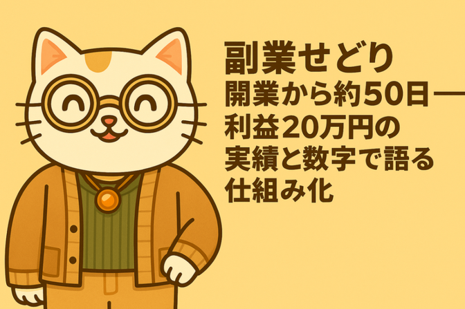 副業せどり開業から約50日──利益20万円の実績と数字で語る仕組み化