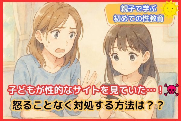 親子で学ぶ性教育🍀ー子どもが性的なサイトを見ていた…！怒ることなく対処する方法は？？