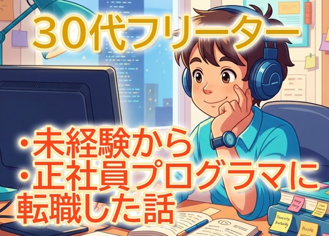 【プログラマ転職】３０代フリーターが実務未経験から正社員プログラマに転身した話
