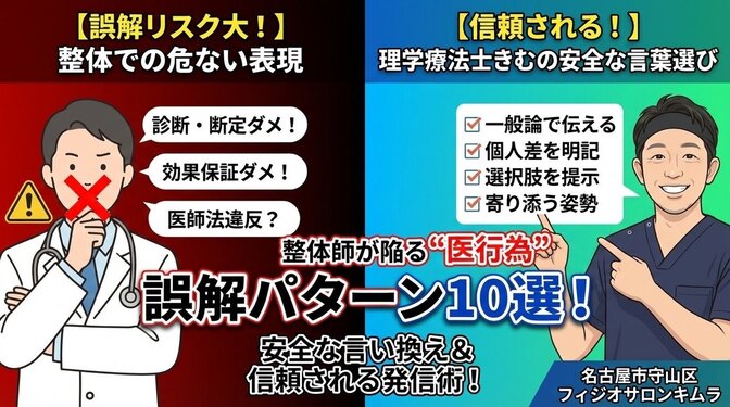 整体で“医行為”と誤解されやすいパターン10選