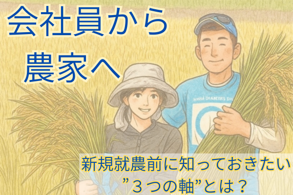 【会社員から農家へ・マインド編】新規就農前に知っておきたい”３つの選択軸”とは？