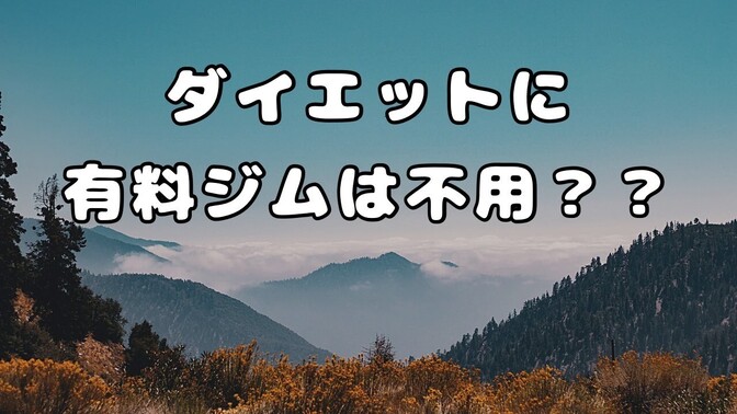 ダイエットに有料ジムは不要？？