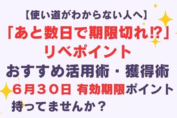 「あと数日で期限切れ⁉」リベポイントのおすすめ活用術【使い道がわからない人へ】