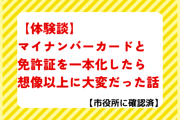 マイナ免許証のメリットと“思わぬデメリット”を体験談を基にお伝えします
