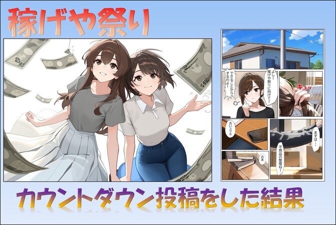 「稼げや祭り」盛り上げ隊。AI漫画を10日間作成、カウントダウン投稿しました。