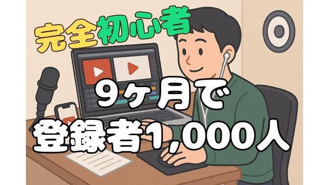 【🔰完全初心者向け】40代が9ヶ月でYouTube登録者1,000人＆収益化した方法、体験談