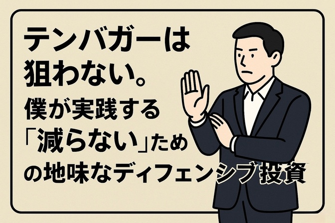 【個別株】テンバガーは狙わない。僕が実践する「減らない」ための地味なディフェンシブ投資法