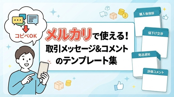 コピペOK】メルカリで使える！取引メッセージ＆コメントのテンプレート