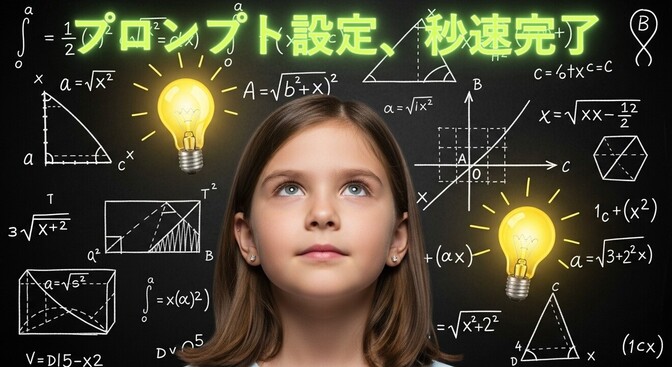 プロンプト（指示入力）設定、秒速で完了。シンプルなワードでOK🙆‍♂️。