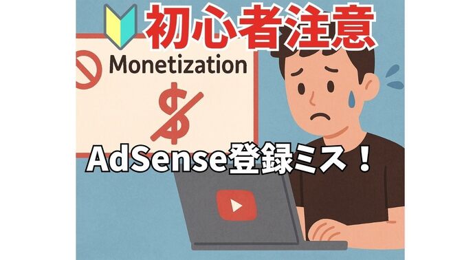 【初心者必見】YouTube収益化のAdSense登録ミス体験談｜個人・組織選択の落とし穴に注意！