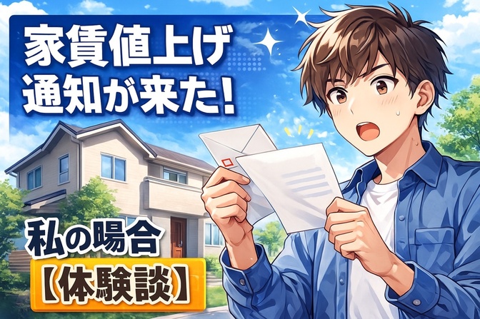 家賃値上げ通知が来た！私の場合【体験談】