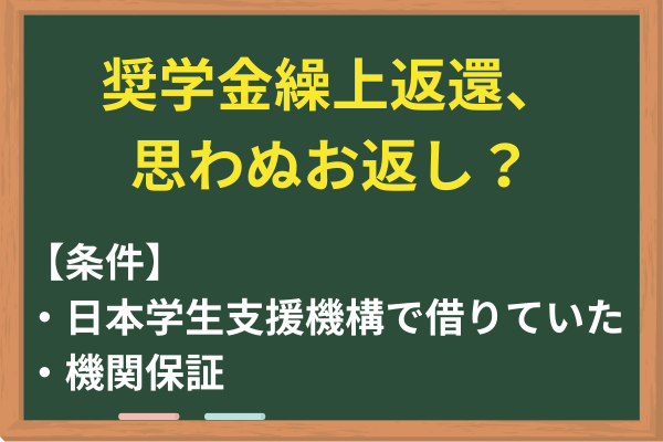 日本学生支援機構の奨学金繰上返還、思わぬお返し？