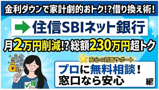 相談窓口は「毒キノコ🍄」じゃなかった！？住信SBIローンプラザで住宅ローン借換💰が楽々成功した話