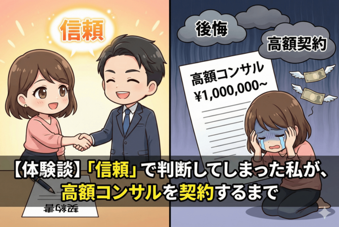 【体験談】「信頼」で判断してしまった私が、高額コンサルを契約するまで