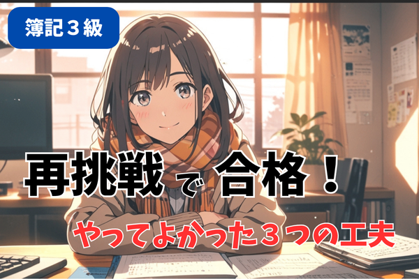 【簿記３級】紙試験に落ちた私がネット試験で合格！やってよかった３つの対策とは？