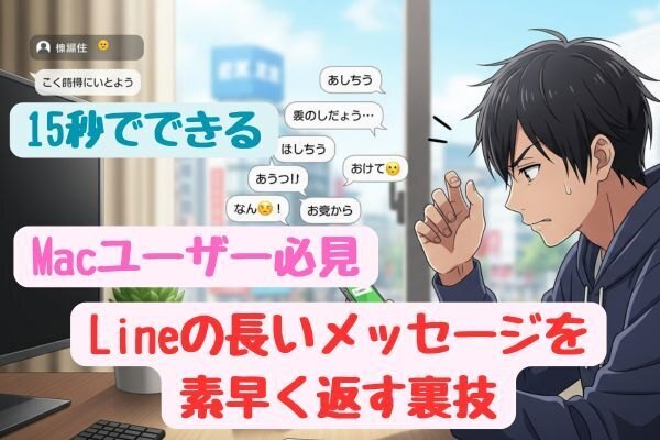 15秒でできる Lineの長文メッセージを素早く返す裏技 Macユーザ必見