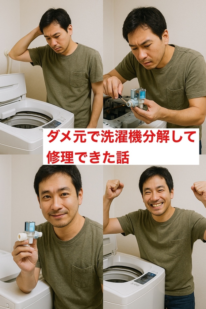 ダメ元で洗濯機修理したら直せた話