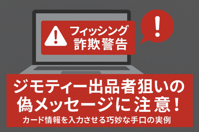 【注意喚起】ジモティー出品後に届いた偽メッセージとフィッシング詐欺体験談