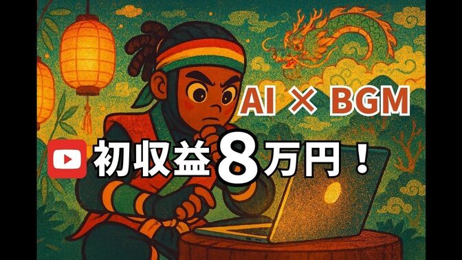 【AI×BGM】作業手順をそのまま公開！YouTubeで副業チャレンジ🔥