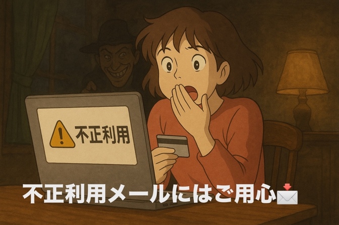【要注意】「クレジットカード不正利用」の偽メール詐欺にご注意ください！