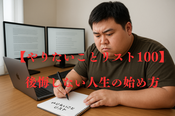 【やりたいことリスト100】後悔しない人生の始め方