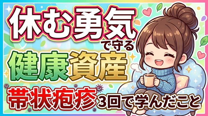 帯状疱疹3回で気づいた。「休む勇気」は弱さじゃない、健康資産の守り方