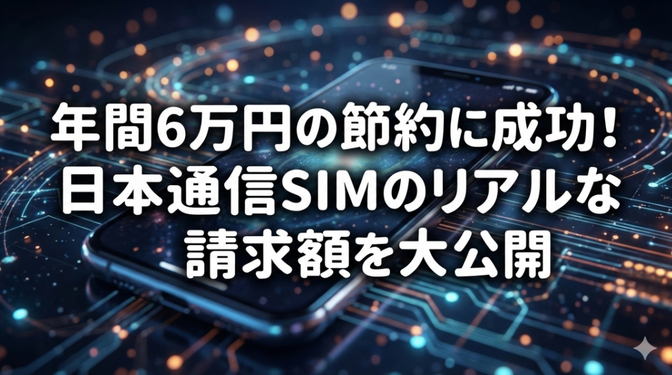 💰 年間6万円の節約に成功！日本通信SIMのリアルな請求額を大公開 📱