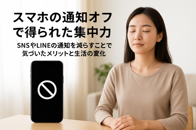 スマホの通知オフで得られた集中力