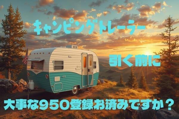キャンピングトレーラーを引く前に９５０登録をしよう。