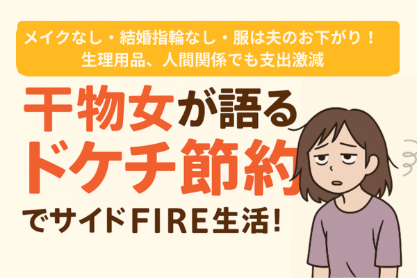 【閲覧注意　女子限定記事】ドケチのサイドFIRE干物女の女子向け節約体験談。