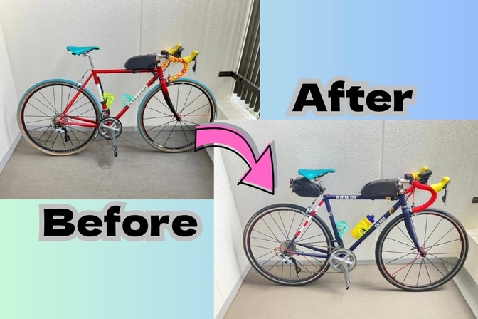 新車気分を取り戻す！ロードバイクをカスタムペイントでリニューアル
