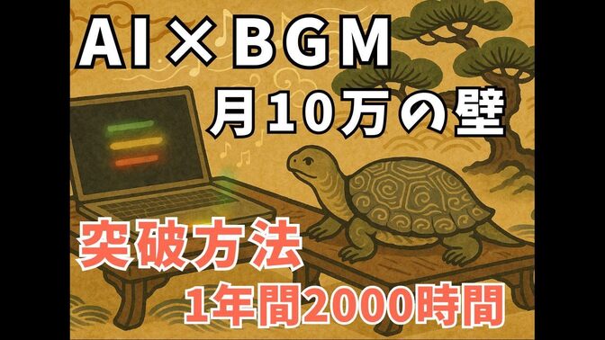 【AI×BGM】で月10万円を狙うなら：私がやった「時間投下・TTP・継続」の全部