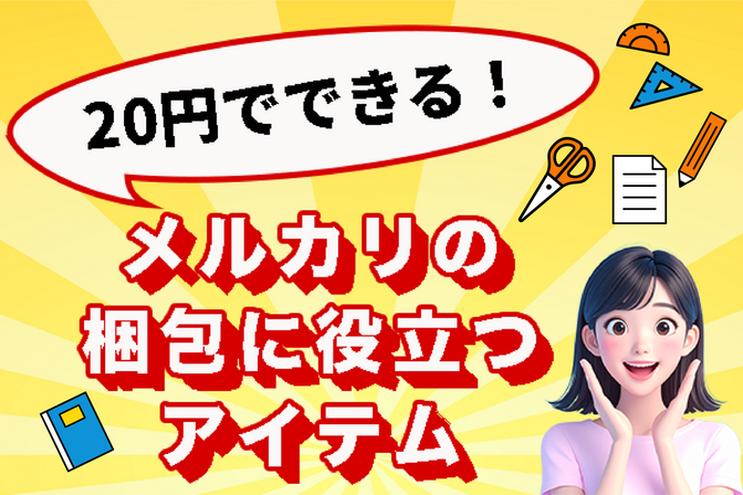20円でできる！メルカリの梱包に役立つアイテム｜リベシティノウハウ図書館